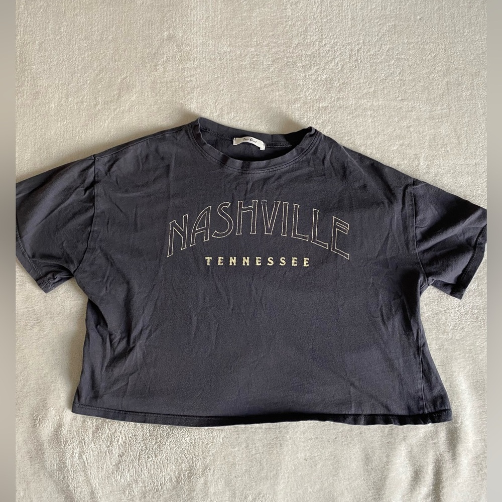Tres Bien Black Nashville Crop Top